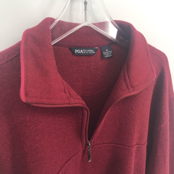 Burgundy PGA Tour Half-zip pullover Men’s M - Picture 4 of 8